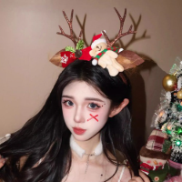 곰돌이 사슴뿔 머리띠